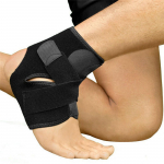 Outdoor Sport Must pahkluu toetav tugi jala elastse traksidega kaitsejalgpalli jaoks One Size must