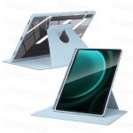 360&deg; p&ouml;&ouml;ratav &uuml;mbris Samsung Galaxy Tab S9 FE 10.9 S6 Lite 10.4 S10 Plus 12.4 tolli A9 Plus S9 Plus S9 FE Plus 12.4 S7 FE S8 Plus A8 A9 8.7 jaoks Tab S10 Plus 12.4'' taevasinine v&auml;rv