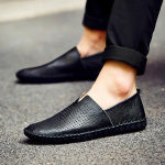 Ehtne veisenahast meeste mokassiinid Moodsad k&auml;sitsi valmistatud mokassiinid Pehme nahk Sinised slip-on meeste paadikingad SUURUSED 38~47 42 beige
