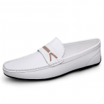 Itaalia Vabaajajalatsid Meeste Br&auml;nd Slip-on Formaalne Luksusjalatsid Meeste Loaferid Mokassiinid Ehtne Nahk Pruun S&otilde;idujalatsid &Auml;ri 38 valge