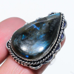 Labradorite Handmade 925 Sterling Silver Jewelry Ring Size 9 h6i42