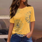 Naiste T-s&auml;rgid, plisseeritud &uuml;markaelus, kleit, vabaaja pluusid, tr&uuml;kiga l&uuml;hikeste varrukatega suvised topid. L must