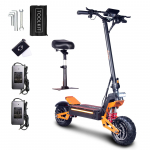 TOURSOR X5 60V T&auml;iskasvanute Kokkupandav Elektriline T&otilde;ukeratas 3000W Kahemootoriline E-T&otilde;ukeratas 60V40AH Aku 11-tollised Rehvid Maastiku E-T&otilde;ukeratas must/oranž