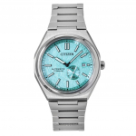 Citizen Zenshin Super Titanium helesinise sihverplaadiga automaatne meeste k&auml;ekell NJ0180-80M 100M helesinine v&auml;rv