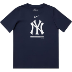 Nike X MLB koost&ouml;&ouml; T-s&auml;rk New York Yankees &Uuml;mmarguse kaelusega Mugav L&uuml;hikeste varrukatega Laste pealmine osa Sinine 3Z3B3SAM4-NYY S