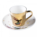 Peegel Kohvikruusid Peegeldav Linnu Portselan Teetassid ja Alustassid Kulp Euroopa Stiilis Kohviserviis 90ml