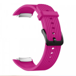 Asendusrihm Samsung Gear Fit 2 Pro jaoks metallpandlaga Luksuslik silikoonist kellarihm Samsung Fit2 SM-R360 jaoks L size roosa punane v&auml;rv
