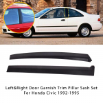 Vasak&Parem Ukse Liistude Komplekt Pilari Liistud SLJ-1173A-BK Honda Civic 92-95 jaoks