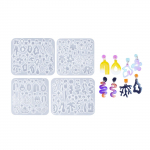 4 tk K&otilde;rvar&otilde;ngad Epoks&uuml;vorm Geomeetrilised Ebakorrap&auml;rased K&otilde;rvar&otilde;ngaste Vorm K&otilde;rva Ripats Silikoonvormid K&auml;sit&ouml;&ouml;huvilistele