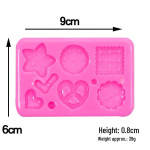 Ocean-Themed Fondant & Chocolate Silicone Mold: Heart, Star, Anchor, Waffle Cookie Designs