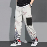 Hip Hop Mood P&uuml;ksid T&auml;navar&otilde;ivad P&uuml;ksid Graafilised High Street dressip&uuml;ksid Meeste Kevad pikad p&uuml;ksid Stiilne riietus L