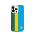 Coque iPhone &ndash; mitmev&auml;rviline &ndash; Drapeau Rwanda &ndash; Supp &ndash; Plastik l&auml;bipaistev &ndash; &Uuml;hilduv iPhone 13 Pro