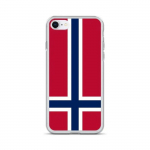 Coque iPhone &ndash; Drapeau Norv&egrave;ge &ndash; SE 2020 &ndash; Supp &ndash; Plastik l&auml;bipaistev &ndash; Disain unikaalne