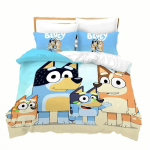 Kohandatud Multikas B-Blueys Bandit Chilli Tekikott Padjap&uuml;&uuml;r Voodipesukomplekt T&auml;iskasvanud Poiss T&uuml;druk Magamistuba Lapsed &Uuml;hekohaline Kahekohaline EU Single 135x200cm