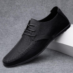 Suvised nahast openwork kingad meestele Luksuslikud Itaalia meeste vabaaja k&auml;sit&ouml;&ouml; mokassiinid Disaineri hingavad paadikingad Zapatos Hombre 41 must