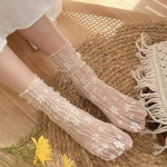 Naiste Harajuku Kawaii Naiste hingavad l&auml;bipaistvad lillelised pitssokid Magusad v&otilde;rksokid Pehmed naljakad sokid Sukad size eur 34-42