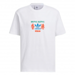 adidas OG HK Br&auml;nd T-s&auml;rk (Aasia suuruse m&auml;&auml;ramine) Valge unisex t&auml;navar&otilde;ivas KA9726 S