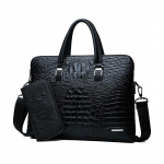 Meeste Krokodillimustriga &Auml;rik&auml;ekott ja Portfell Black Single Bag