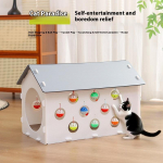 Kassi kraapimislaud kassi pesa integreeritud kassi m&auml;nguasi kellapall iseh&otilde;&otilde;rumine igavuse leevendamiseks kassi tunnel Gouging and grabbing plate nest