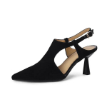 Moodsad Uued Suvised Naiste Sandaalid Terava Ninaga &Otilde;hukese Kontsaga Kingad Seksikad K&otilde;rged Kontsad Elegantsed Lambanahast Suede Kingad Naistele Peokingad 34 must
