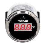 52mm 0&ndash;120 kraadi Digitaalne veetemperatuuri m&otilde;&otilde;dik Temp-m&otilde;&otilde;tur IP67 Veekindel Punase taustavalgustusega Auto RV Veoauto Paadi jaoks black