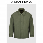 UR Men's Retro Lapel Zipper Pocket Cotton Jacket XL