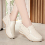 Kevad ja s&uuml;gis Uued pehme tallaga kingad, Vabaaja nahkkingad, Mugavad &uuml;ksikud kingad, Kiilkontsad, Naiste platvormkingad 40 beež