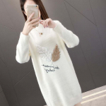 Kampsun naistele S&uuml;gis Talv Paksenenud Soe Kootud Veniv Pikkade Varrukatega Topid XXXL must