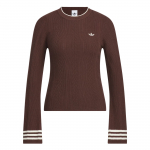 Adidas Originals Crew Sviiter Triibuline Lahtine &Uuml;mmarguse Kaelusega Pikkade Varrukatega Kootud Top Naiste topid KS5966 M