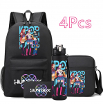 4 tk/komplekt Anime Joonisfilm K-Pop Prindiga Seljakott 750 ml veepudeliga Teismelisele &Otilde;pilasele T&uuml;drukule Poisile Raamatukott Lapse Kingitus Suure Mahutavusega Reisikott