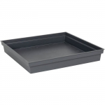 Soucoupe Carr&eacute;e 40 cm - EDA -Toscane - 40 x 40 x H. 5,9 cm - Gris Anthracite hall
