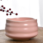 Stiilne Matcha teekaus, sinine glasuur, Kyoto-yaki, traditsiooniline k&auml;sit&ouml;&ouml;, keraamika, l&auml;bim&otilde;&otilde;t 12 cm, k&otilde;rgus 8 cm, u.. 400 ml mahutavus (I), Populaarne beige