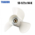 6E5-45958-00-EL P&auml;ramootori propeller ,13 1/2 x 14-K, Alumiiniummaterjal Yamaha 50-130HP jaoks valge