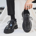 Must &Uuml;mara Varba Meeste Vabaajajalats Brogue Nahast Kingad Meestele Kontorik&otilde;rgust Suurendav Retro Elegantne T&auml;iskasvanud Klassikaline Originaal 39