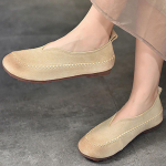 Kunstnahast Suede Ballet Kingad Naiste &Uuml;mar Ninaga Loaferid Naine V-kujulise L&otilde;ikega Lamedad Kingad Naiste Pruunid Mokassiinid Daamide Slip-On Kingad Uued CN 35