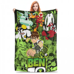 Ben 10 V&otilde;&otilde;ras Ben Tennyson Omnitrix M&auml;ngu Tekid Fliisist Vapustavalt Soojad Visketekid Voodikatte Kaunistamiseks, 30x40in