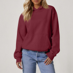 Naiste avarad pikkade varrukatega kampsunid Pluus Causal Fashion &Uuml;hev&auml;rvilised Pullover Kapuutsiga dressipluusid Taskuga top XXL lilla