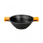 PINTI Wok Nonstick Avec Couverture Avec Grille Cm 28 Marmite oranž