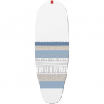 Housse table &agrave; repasser Premium clip - 130 x 47 cm - blanc, gris et bleu