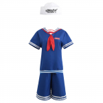 Halloweeni laste cosplay anime kost&uuml;&uuml;m, &uuml;likond, vest, krae, T-s&auml;rk, l&uuml;hikesed p&uuml;ksid, m&uuml;ts, cosplay rekvisiidid, riided L
