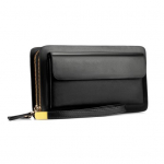 Meeste kunstnahast topeltt&otilde;mblukuga rahakott rahakott Rahahoidja klambriga Clutch k&auml;ekott