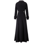 Naiste Riided S&uuml;gis ja Talv Uus Villane Mantel Naiste K&otilde;rge Kaelusega Villane Mantel Naiste Pluss Pikk Trench Coat M black