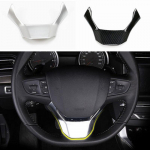 Minu hea auto sisemine dekoratiivne kroomitud rooliratta katte sisestus, litritega kaunistus Peugeot 408 jaoks carbon fiber 2 Pcs