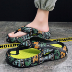 Suvised suure suurusega paksude talladega pl&auml;tud meeste v&auml;ljas kandmiseks klipssussid trendikad isiksuslikud rannasandaalid 39