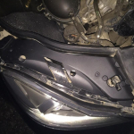 M63K-Auto Esitulede &Uuml;lemine Kaitsekate Kork W204 C300 C350 2008-2012 jaoks Black Right