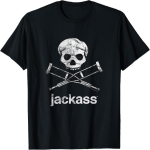 Jackass kolju ja kargud logoga T-s&auml;rk S mitmev&auml;rviline
