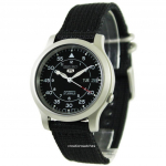 Renoveeritud Seiko 5 Military Automatic meeste k&auml;ekell SNK809K2 must