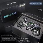 Peen Kawasaki Ninja H2R survevalu mootorratta mudel - 1:9-skaalaline n&auml;idiseksemplar gray