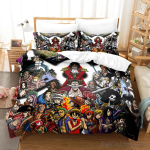 Anime noor Monkey D.Luffy Odyssey One Piece Voodipesu komplekt Beebi Tekikoti komplektid Voodipesu Twin &Uuml;he Inimese King Lapsed T&auml;iskasvanu Kingitus EU Single(135*200cm)3pcs black