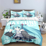 Multikas Kawaii Virtuaalne Laulja H-Hatsune-Miku Voodipesukomplektid Vooditarvete Komplekt Tekikott Voodikatte Komplekt Voodipesukomplekt Kingitus 150*200cm 3pcs